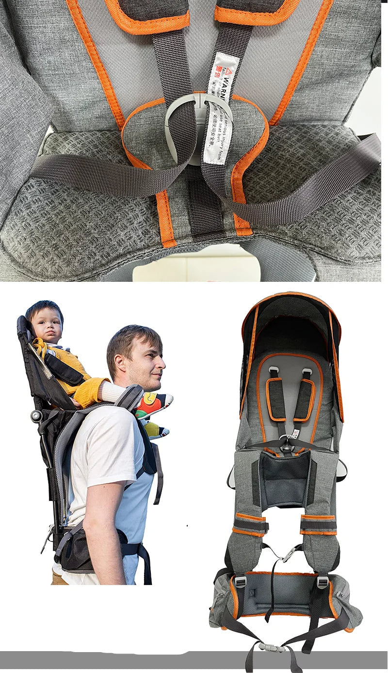 מנשא גב לתינוק עם שלדת מתכת